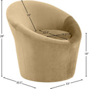  Manufacturer Color_Camel -- Tristan Camel Velvet Upholstered Accent Chair IMAGE 9