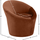  Manufacturer Color_Cognac -- Tristan Cognac Velvet Upholstered Accent Chair IMAGE 9