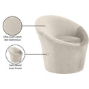 Meridian Tristan Cream Velvet Accent Chair IMAGE 10