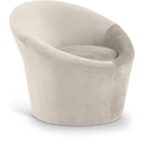  Manufacturer Color_Cream -- Tristan Cream Velvet Upholstered Accent Chair IMAGE 1