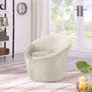  Manufacturer Color_Cream -- Tristan Cream Velvet Upholstered Accent Chair IMAGE 2