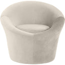  Manufacturer Color_Cream -- Tristan Cream Velvet Upholstered Accent Chair IMAGE 3