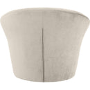 Meridian Tristan Cream Velvet Accent Chair IMAGE 5
