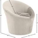  Manufacturer Color_Cream -- Tristan Cream Velvet Upholstered Accent Chair IMAGE 9