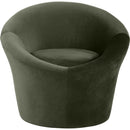 Meridian Tristan Green Velvet Accent Chair IMAGE 3