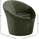  Manufacturer Color_Green -- Tristan Green Velvet Upholstered Accent Chair IMAGE 9