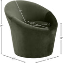 Meridian Tristan Green Velvet Accent Chair IMAGE 9