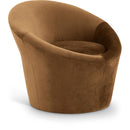  Manufacturer Color_Saddle -- Tristan Saddle Velvet Upholstered Accent Chair IMAGE 1