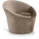  Manufacturer Color_Taupe -- Tristan Taupe Velvet Upholstered Accent Chair IMAGE 1