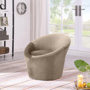 Meridian Tristan Taupe Velvet Accent Chair IMAGE 2