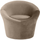 Meridian Tristan Taupe Velvet Accent Chair IMAGE 3