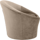  Manufacturer Color_Taupe -- Tristan Taupe Velvet Upholstered Accent Chair IMAGE 4