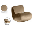 Meridian Nouveau Beige Velvet Accent Chair IMAGE 10