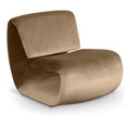 Meridian Nouveau Beige Velvet Accent Chair IMAGE 1