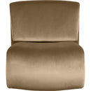 Meridian Nouveau Beige Velvet Accent Chair IMAGE 3