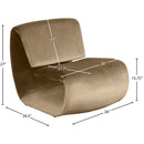 Meridian Nouveau Beige Velvet Accent Chair IMAGE 9