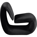  Manufacturer Color_Black -- Nouveau Black Velvet Upholstered Accent Chair IMAGE 4