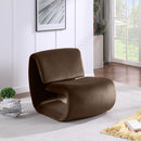  Manufacturer Color_Brown -- Nouveau Brown Velvet Upholstered Accent Chair IMAGE 2