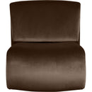 Meridian Nouveau Brown Velvet Accent Chair IMAGE 3