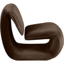 Meridian Nouveau Brown Velvet Accent Chair IMAGE 4