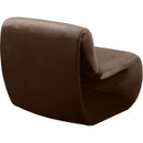 Meridian Nouveau Brown Velvet Accent Chair IMAGE 6