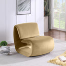  Manufacturer Color_Camel -- Nouveau Camel Velvet Upholstered Accent Chair IMAGE 2