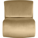 Meridian Nouveau Camel Velvet Accent Chair IMAGE 3