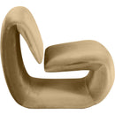  Manufacturer Color_Camel -- Nouveau Camel Velvet Upholstered Accent Chair IMAGE 4