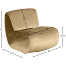  Manufacturer Color_Camel -- Nouveau Camel Velvet Upholstered Accent Chair IMAGE 9