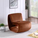  Manufacturer Color_Cognac -- Nouveau Cognac Velvet Upholstered Accent Chair IMAGE 2