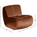 Meridian Nouveau Cognac Velvet Accent Chair IMAGE 9