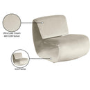  Manufacturer Color_Cream -- Nouveau Cream Velvet Upholstered Accent Chair IMAGE 10