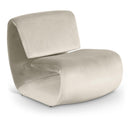 Meridian Nouveau Cream Velvet Accent Chair IMAGE 1