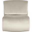  Manufacturer Color_Cream -- Nouveau Cream Velvet Upholstered Accent Chair IMAGE 3