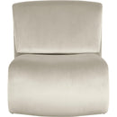 Meridian Nouveau Cream Velvet Accent Chair IMAGE 3