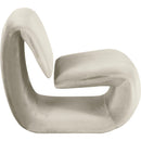 Meridian Nouveau Cream Velvet Accent Chair IMAGE 4