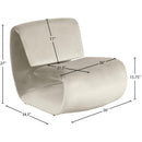  Manufacturer Color_Cream -- Nouveau Cream Velvet Upholstered Accent Chair IMAGE 9