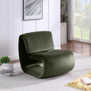 Meridian Nouveau Green Velvet Accent Chair IMAGE 2