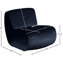  Manufacturer Color_Navy -- Nouveau Navy Velvet Upholstered Accent Chair IMAGE 9