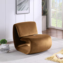  Manufacturer Color_Saddle -- Nouveau Saddle Velvet Upholstered Accent Chair IMAGE 2