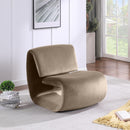  Manufacturer Color_Taupe -- Nouveau Taupe Velvet Upholstered Accent Chair IMAGE 2