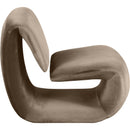Meridian Nouveau Taupe Velvet Accent Chair IMAGE 4