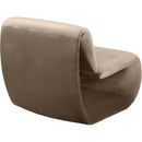 Meridian Nouveau Taupe Velvet Accent Chair IMAGE 6