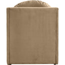 Meridian Sigma Beige Velvet Accent Chair IMAGE 5