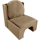 Meridian Sigma Beige Velvet Accent Chair IMAGE 6