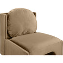 Meridian Sigma Beige Velvet Accent Chair IMAGE 7