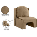 Meridian Sigma Beige Velvet Accent Chair IMAGE 9