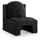  Manufacturer Color_Black -- Sigma Black Velvet Upholstered Accent Chair IMAGE 1