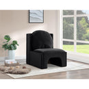  Manufacturer Color_Black -- Sigma Black Velvet Upholstered Accent Chair IMAGE 2