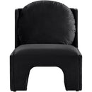 Meridian Sigma Black Velvet Accent Chair IMAGE 3